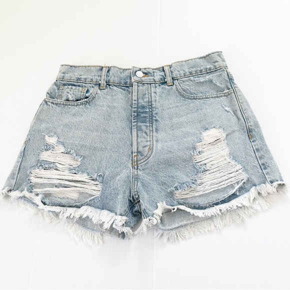 REVICE Malibu Denim Distressed Shorts, 29 - Picture 2 of 10